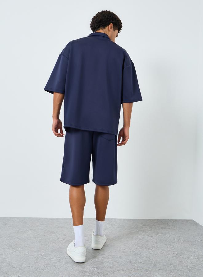 ستايلي طقم منسق من شورت وبلوزة بأكمام قصيرة - Image 4